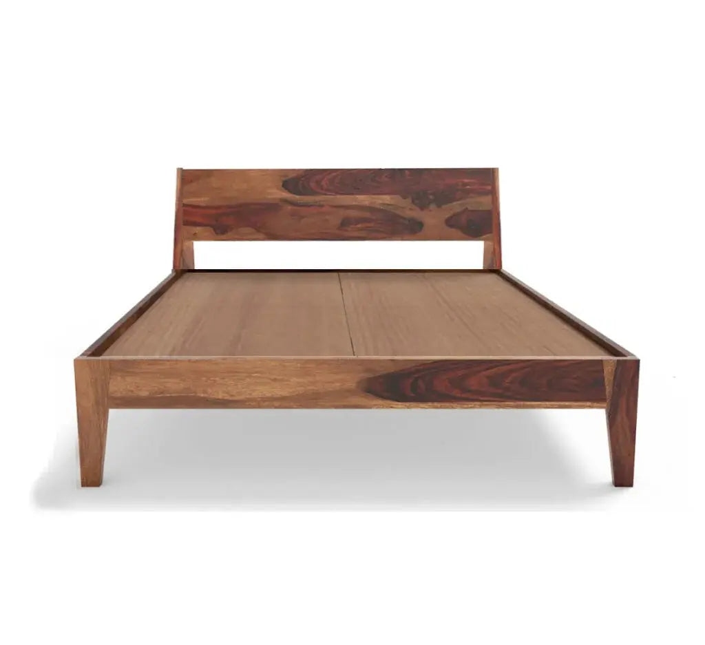 Jawa solid wood queen size bed walnut finish My Store