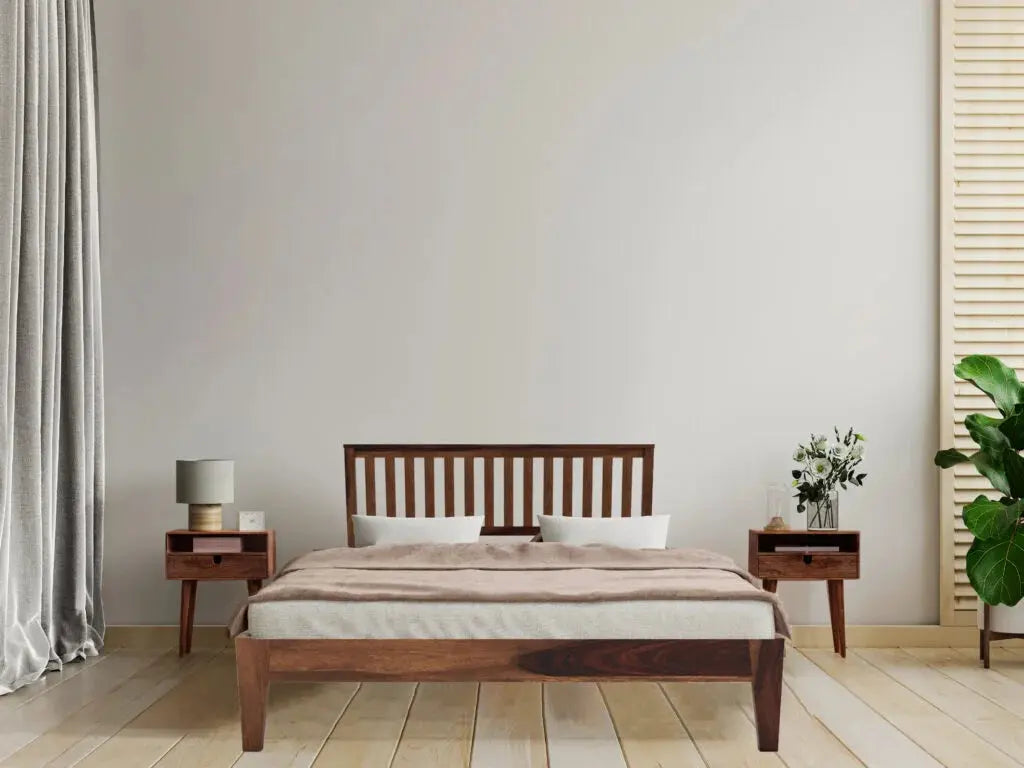 Kith solid wood KING size walnut finish bed My Store