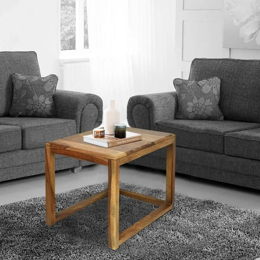 SONA END TABLE SHEESHAM WOOD HONEY FINISH My Store