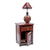 FURNITURESHRI SOLID WOODEN BEDSIDE IN WALNUT FINISH My Store