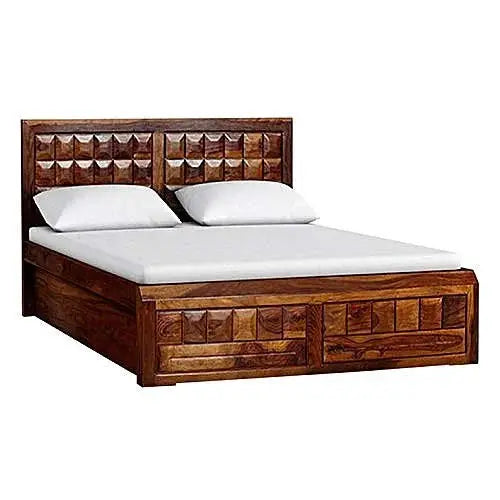 furnitureshri diamond solid wood storage bed My Store