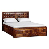 furnitureshri diamond solid wood storage bed My Store