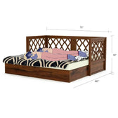 HOWELL SOLID WOOD SOFA CUM BED WITH STORAGE My Store