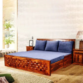 HARRY SOLID WOOD SOFA CUM BED WITH STORAGE My Store