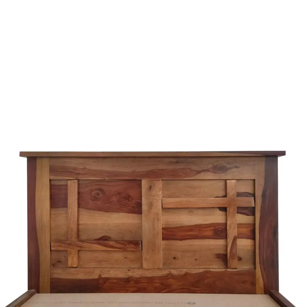 FURY SOLID WOOD SINGLE BED IN WALNUT FINISH My Store