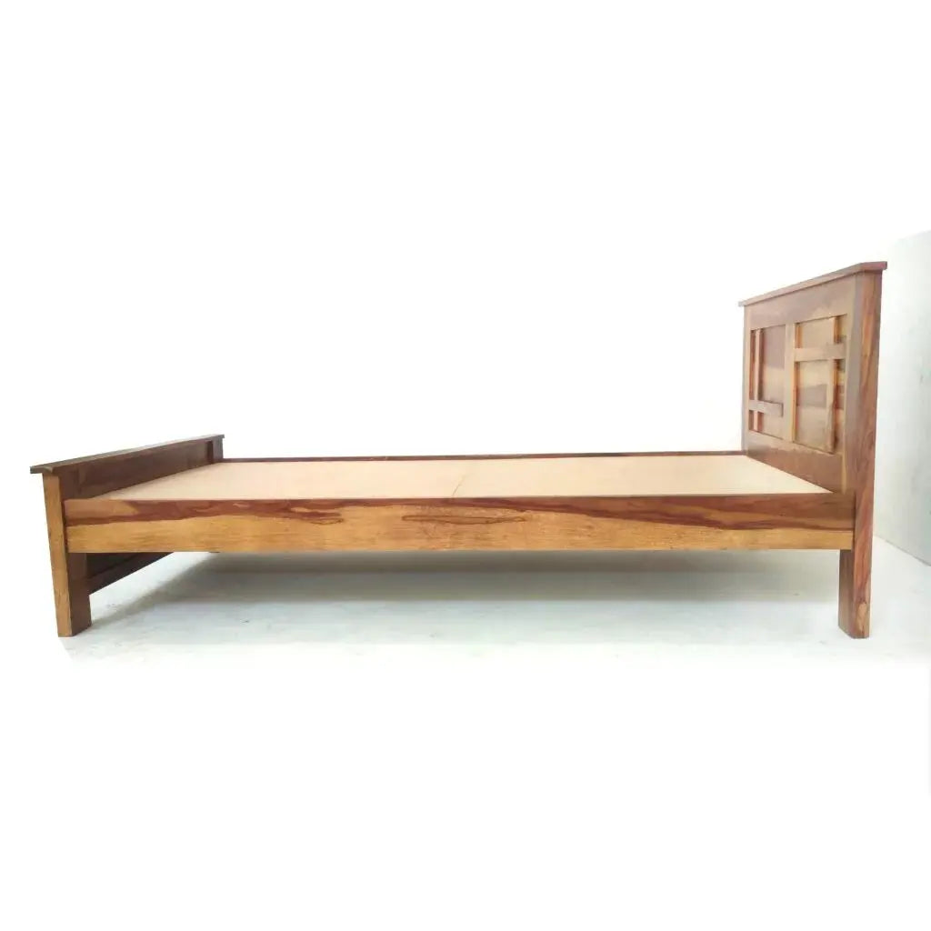 FURY SOLID WOOD SINGLE BED IN WALNUT FINISH My Store