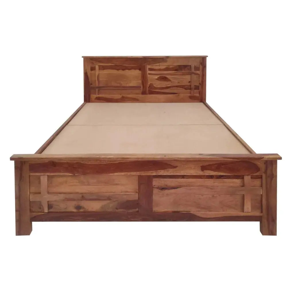 SIYO SOLID WOOD KING SIZE STORAGE BED IN WALNUT FINISH My Store