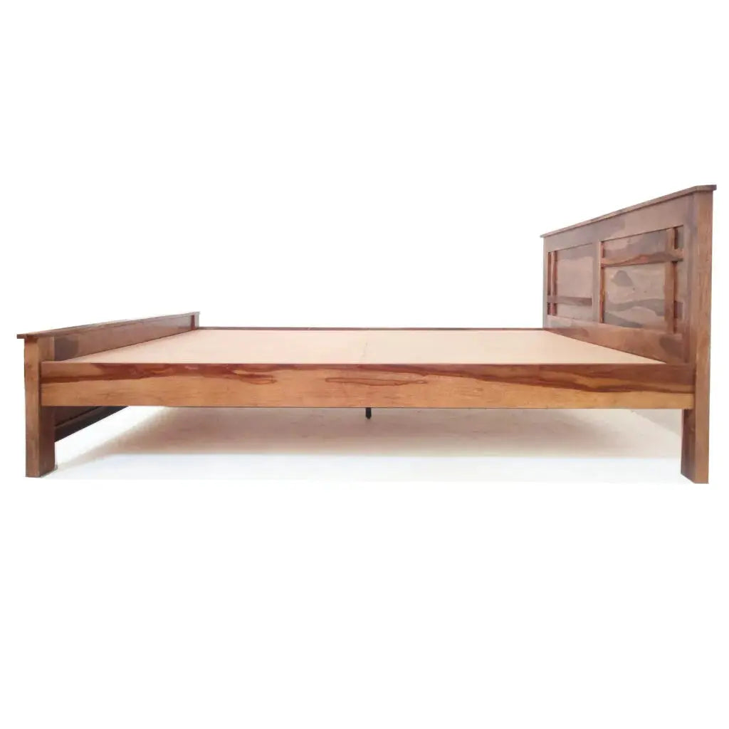 SIYO SOLID WOOD KING SIZE STORAGE BED IN WALNUT FINISH My Store
