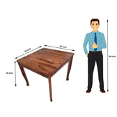 GEM SQUARE SOLID WOOD DINING TABLE IN WALNUT FINISH My Store