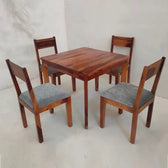 GEM SOLID WOOD SQUARE DINING SET IN WALNUT FINISH My Store