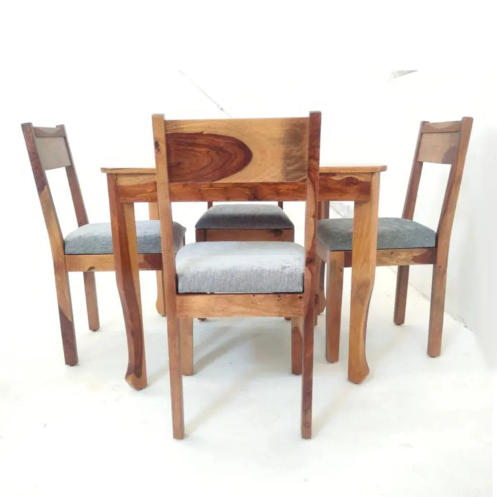 GEM SOLID WOOD SQUARE DINING SET IN WALNUT FINISH My Store