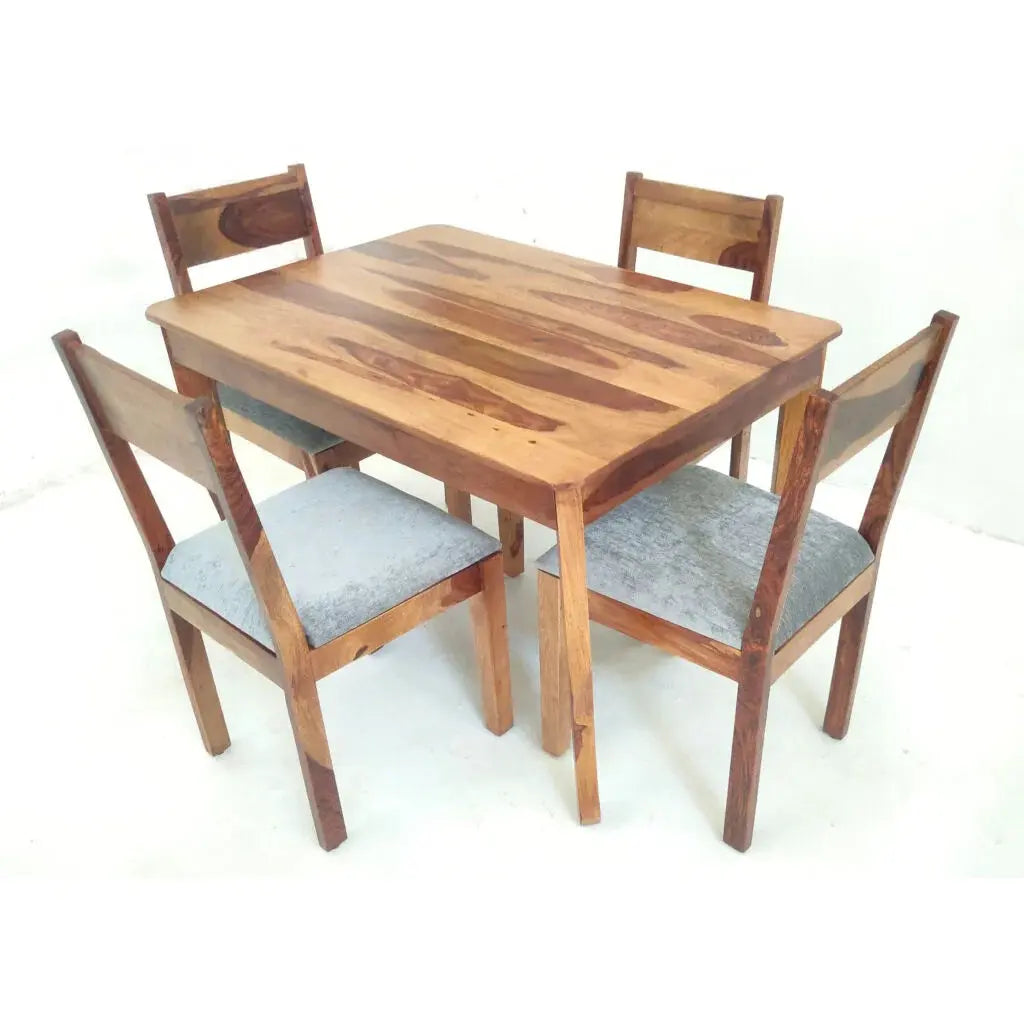 GEM SOLID WOOD RECTANGLE DINING SET IN WALNUT FINISH My Store
