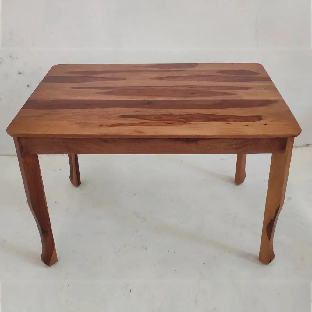 JOLLY SOLID WOOD RECTANGLE TABLE IN WALNUT FINISH My Store
